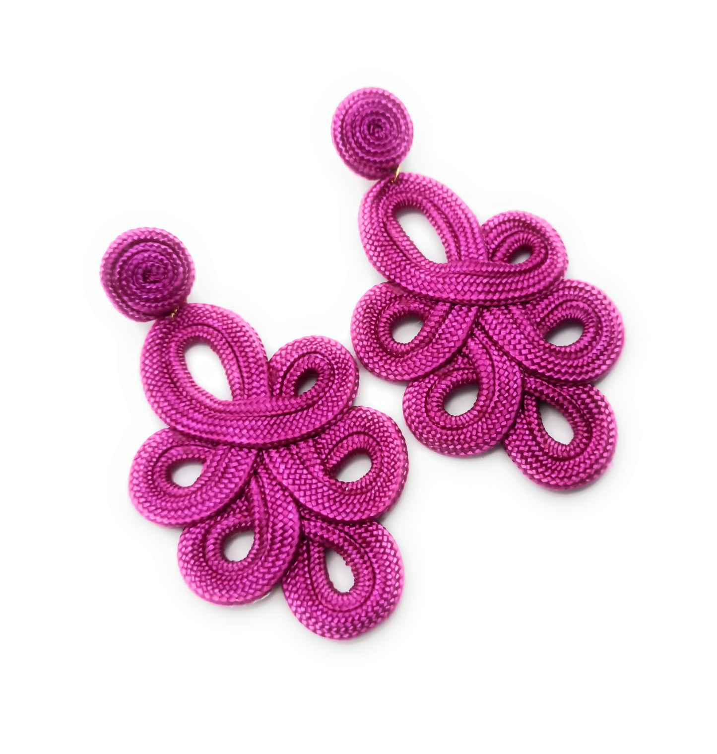 Pendientes Largos de Fiesta y Flamenca – Ligereza y Estilo Andaluz · Buganvilla (últimas unidades!)