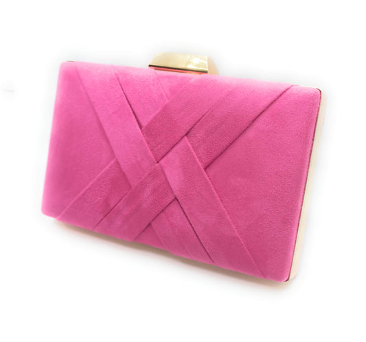 Cartera De Mano Bolso Fiesta · Cruzado Ante Rosa Chicle (últimas unidades!)