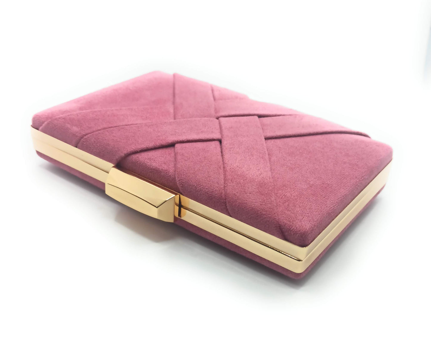 Cartera De Mano Bolso Fiesta · Cruzado Ante Granate (última unidad!)