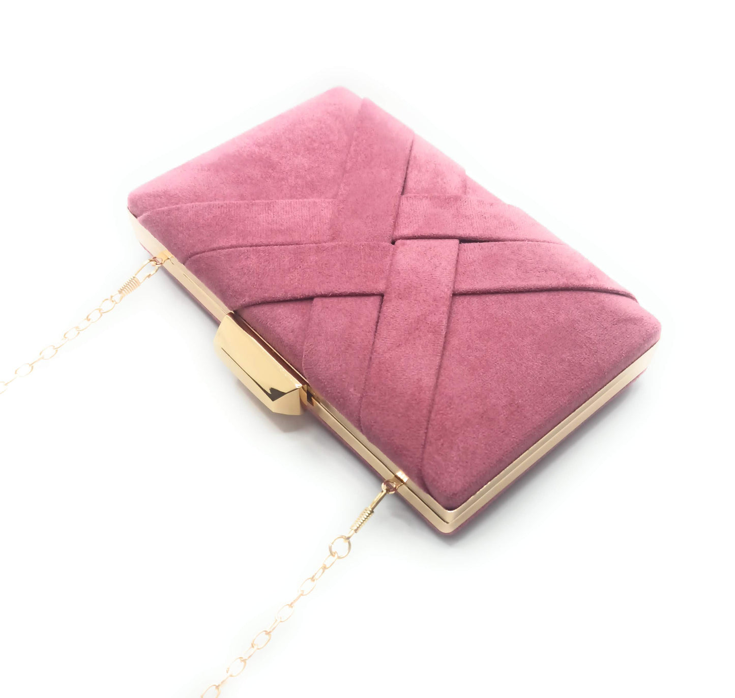 Cartera De Mano Bolso Fiesta · Cruzado Ante Granate (última unidad!)