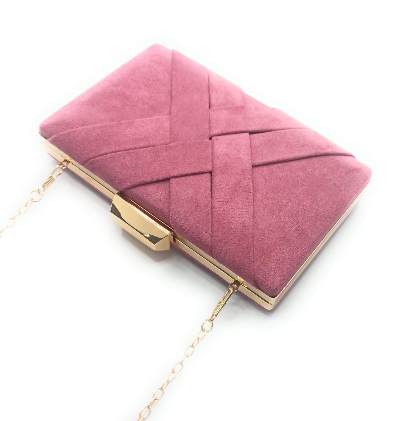 Cartera De Mano Bolso Fiesta · Cruzado Ante Granate (última unidad!)