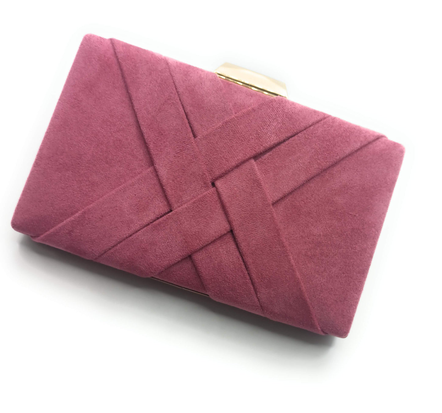 Cartera De Mano Bolso Fiesta · Cruzado Ante Granate (última unidad!)