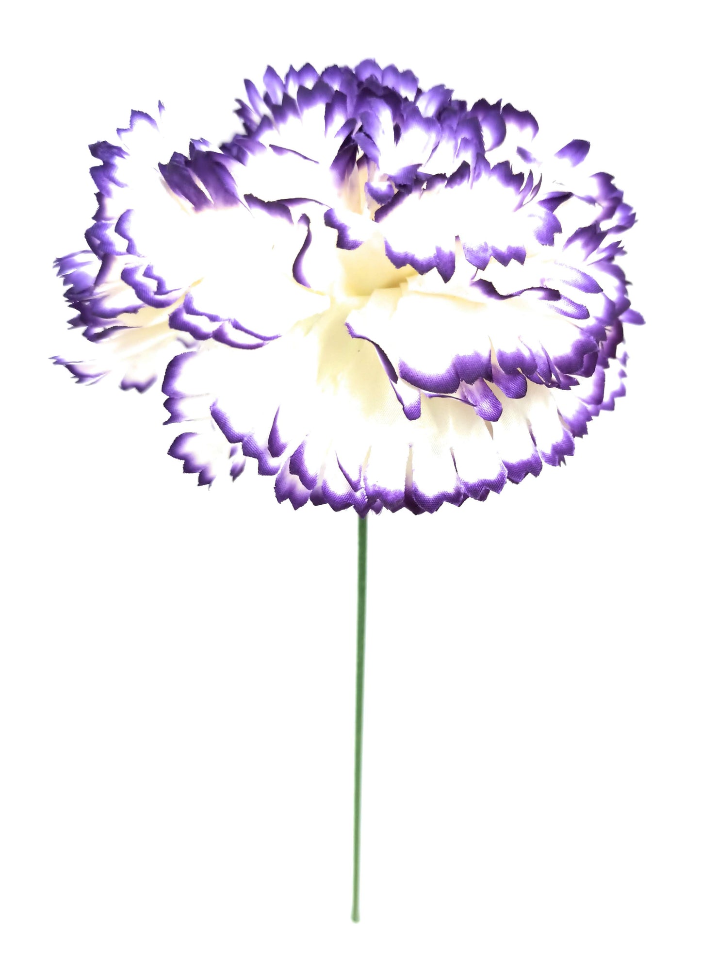 Clavel XL Grande Flor Flamenca Adorno Pelo Feria de Abril · Marfil Morado Ø13cm