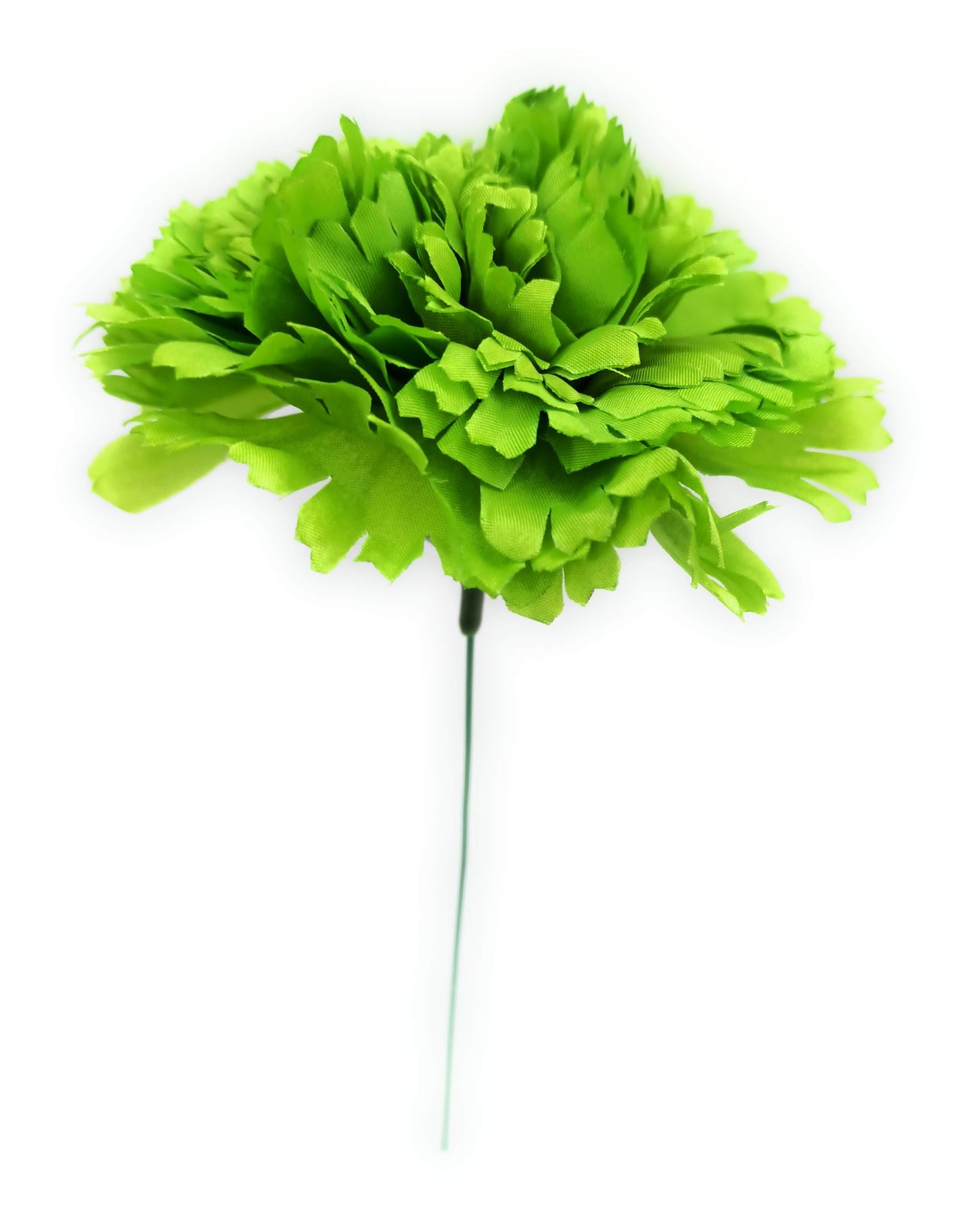 Clavel XL Flor Flamenca Grande Adorno Pelo Mujer · Verde Claro Ø13cm
