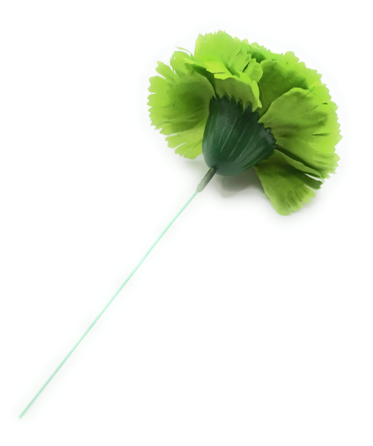 Clavel XL Flor Flamenca Grande Adorno Pelo Mujer · Verde Claro Ø13cm