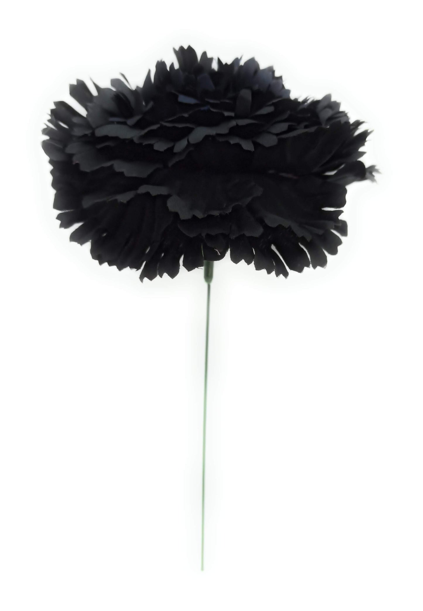 Clavel XL Flor Flamenca Grande Adorno Pelo Mujer · Negro Ø13cm