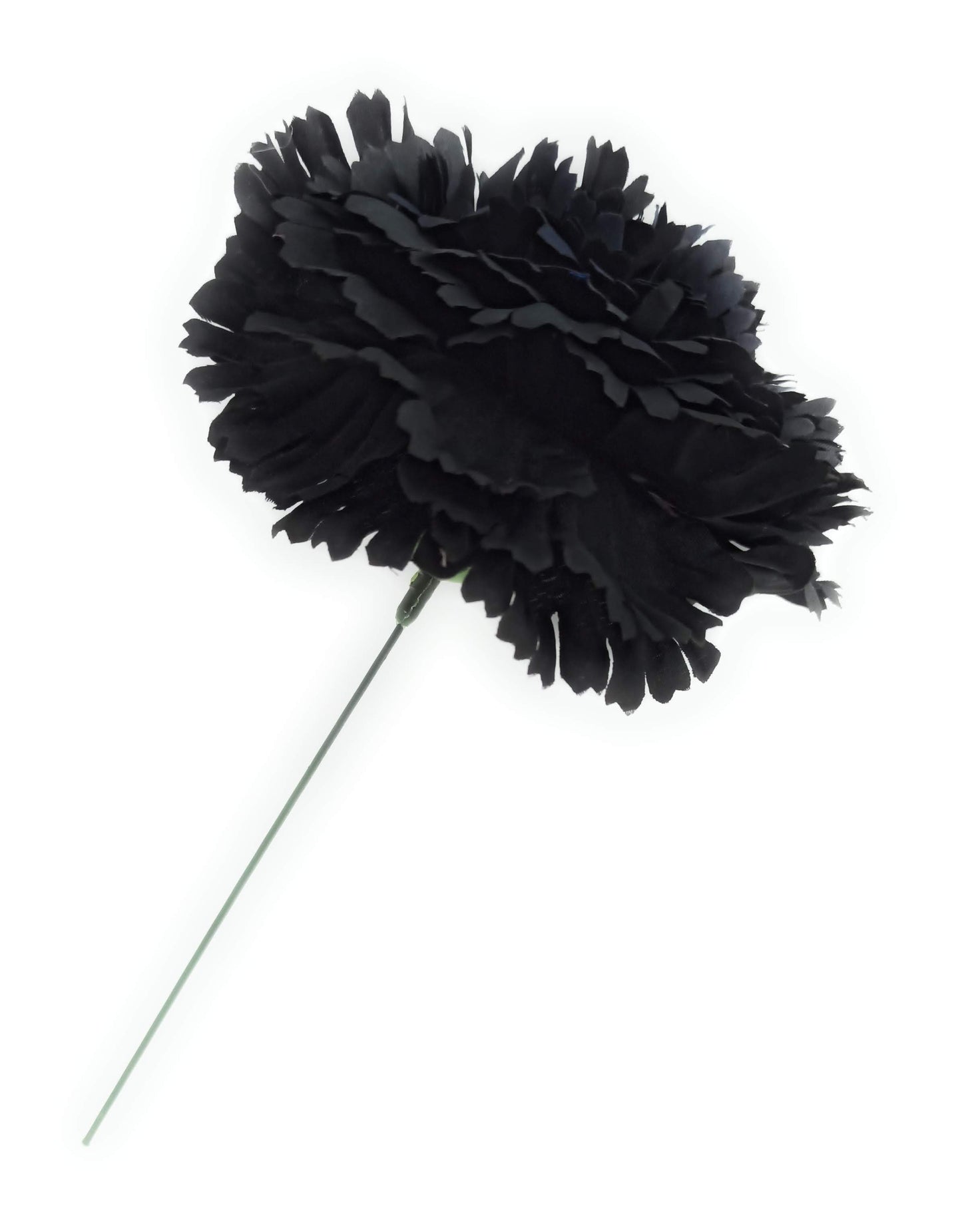 Clavel XL Flor Flamenca Grande Adorno Pelo Mujer · Negro Ø13cm