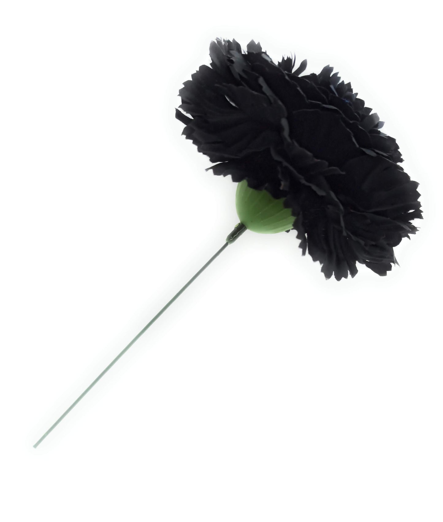 Clavel XL Flor Flamenca Grande Adorno Pelo Mujer · Negro Ø13cm