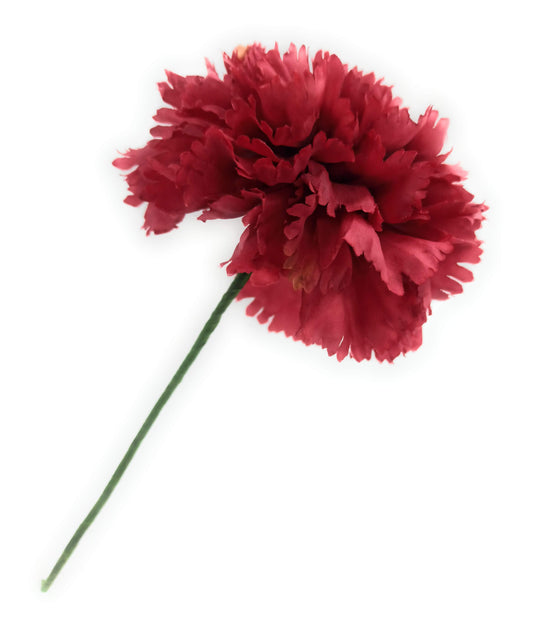 Œillet XL, grande fleur flamenco, ornement de cheveux pour femme · Bordeaux Ø13cm