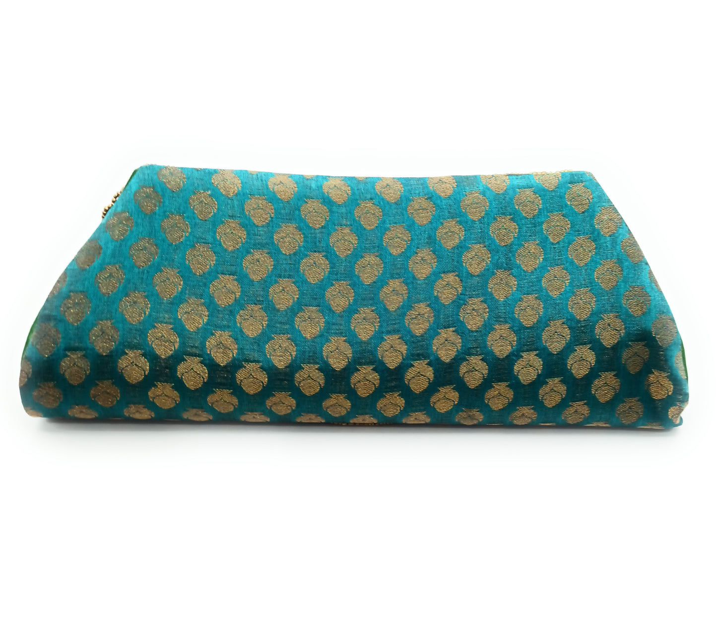 Cartera De Mano Bolso Fiesta · Artesanía étnica bordada, Trapecio Esmeralda - Asa Largo (últimas unidades!)