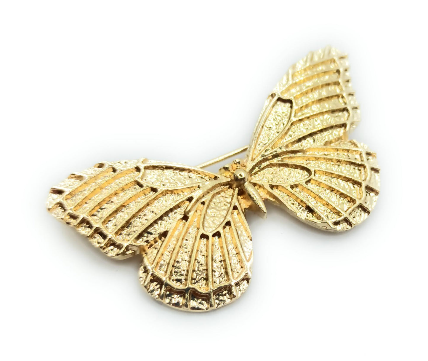 Broche Dorado Mediano · Mariposa Oro Brillo (Talla M)