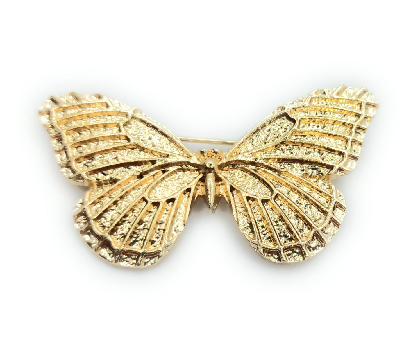 Broche Dorado Mediano · Mariposa Oro Brillo (Talla M)
