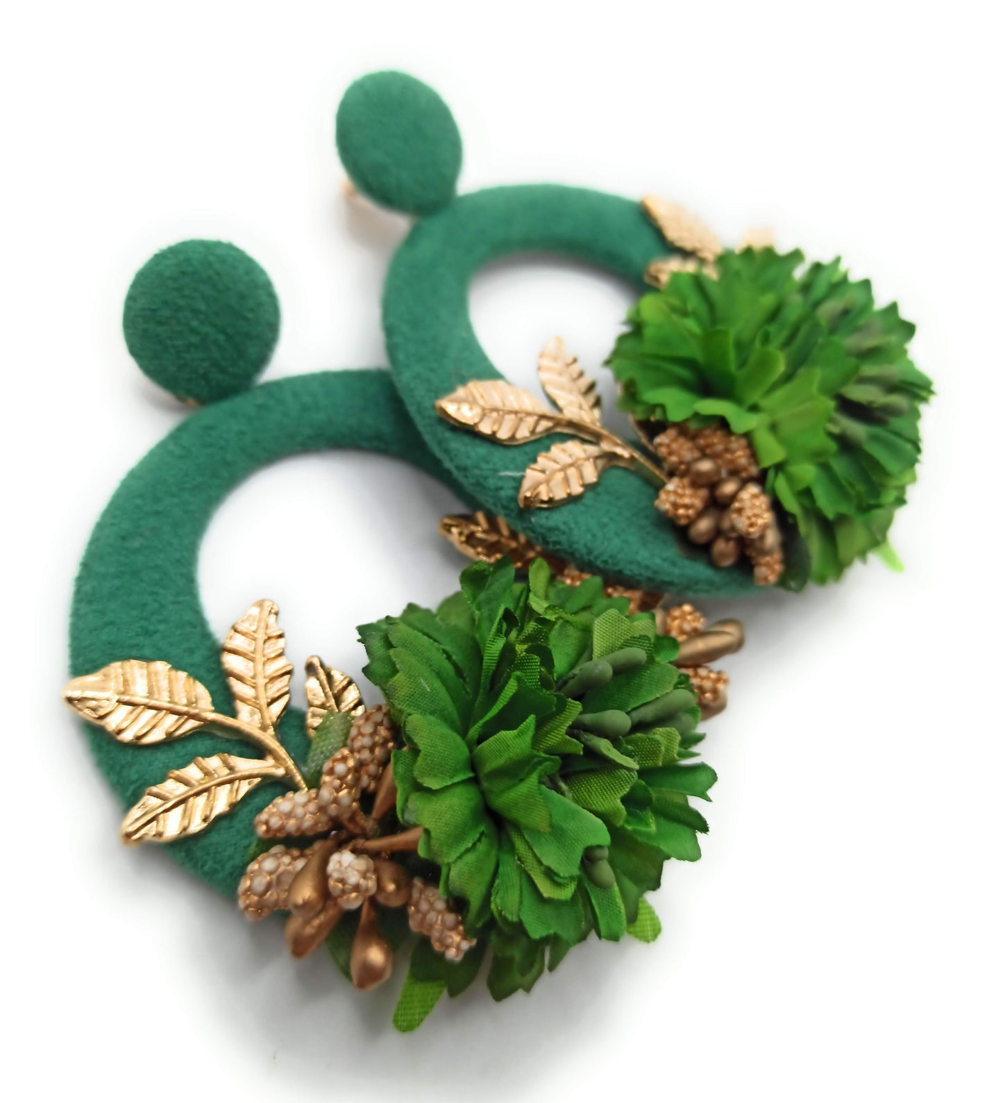 Pendientes grandes de flamenca · Aro Verde (últimas unidades!)