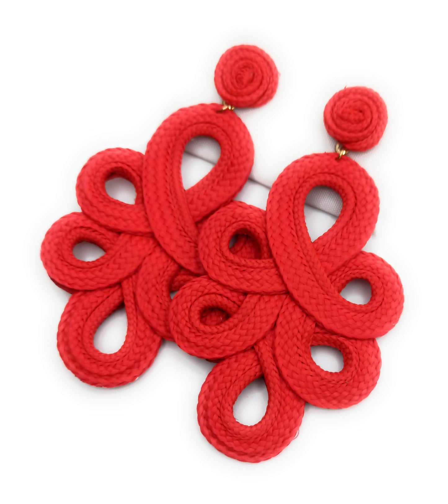 Pendientes Largos de Fiesta y Flamenca – Ligereza y Estilo Andaluz · Rojo