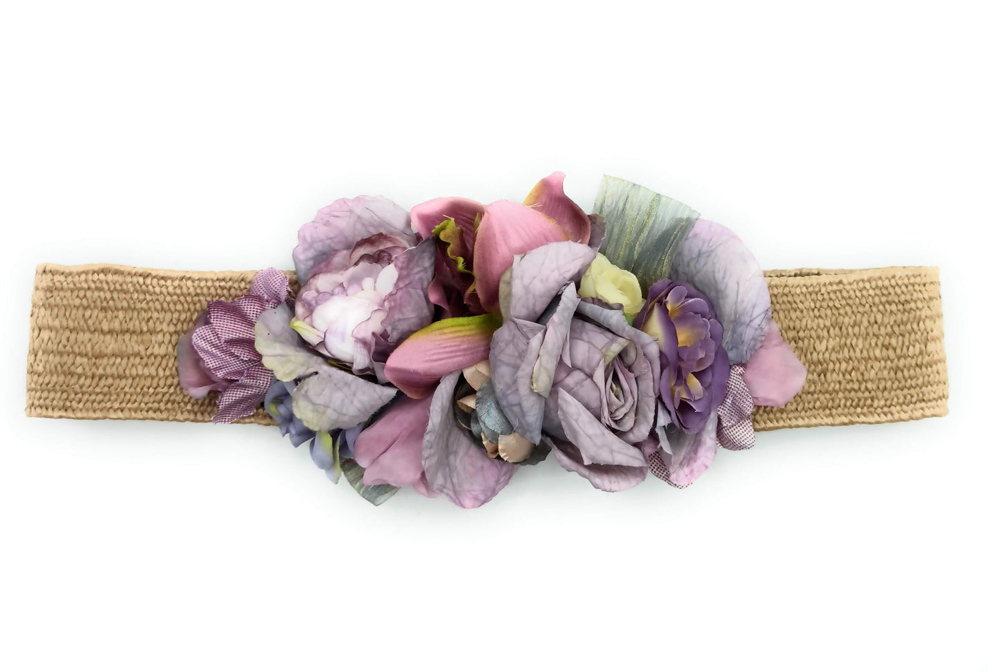 Cinturón de Flores · Rafia Lila Morado (última unidad!)