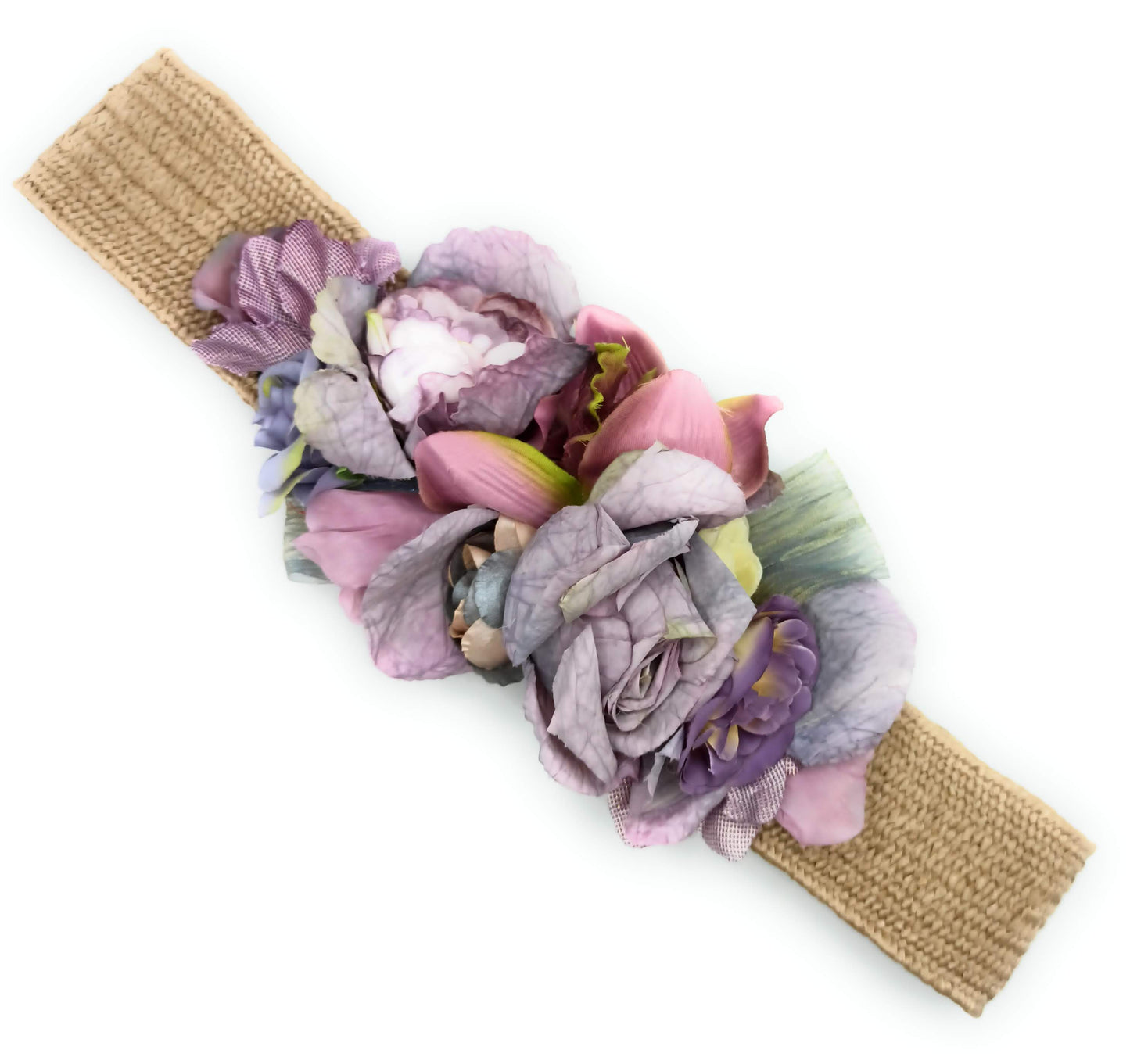 Cinturón de Flores · Rafia Lila Morado (última unidad!)
