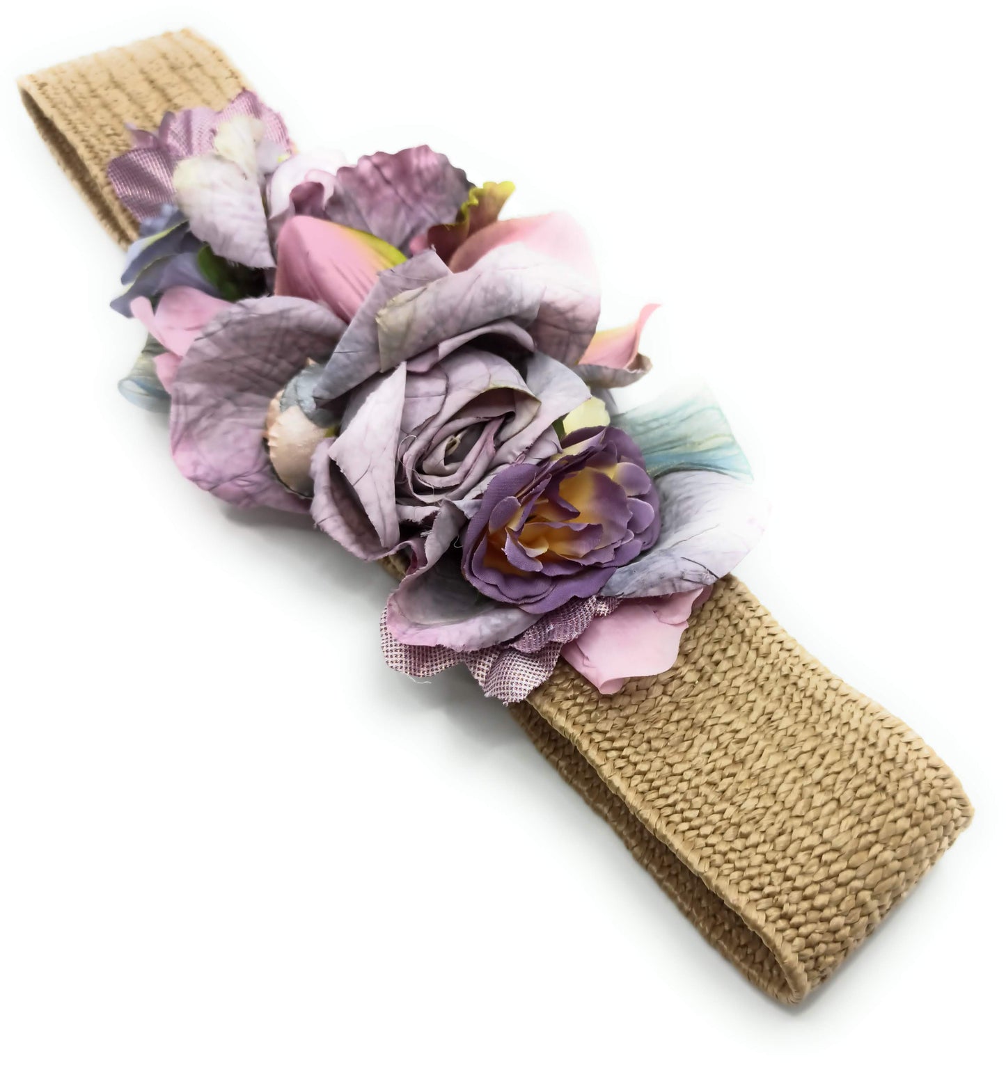 Cinturón de Flores · Rafia Lila Morado (última unidad!)