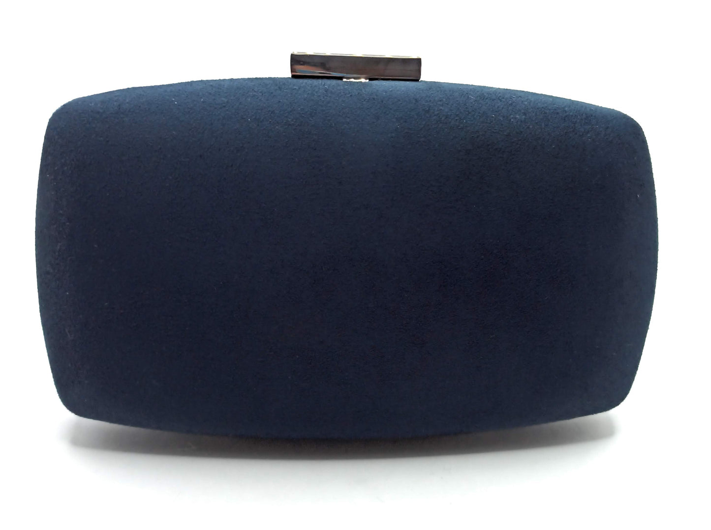 Cartera De Mano Bolso Fiesta · Ante Ovalado Azul Noche