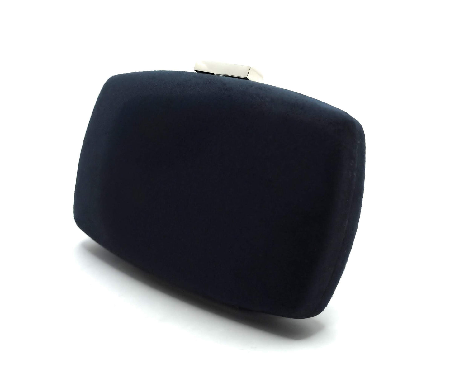 Cartera De Mano Bolso Fiesta · Ante Ovalado Azul Noche