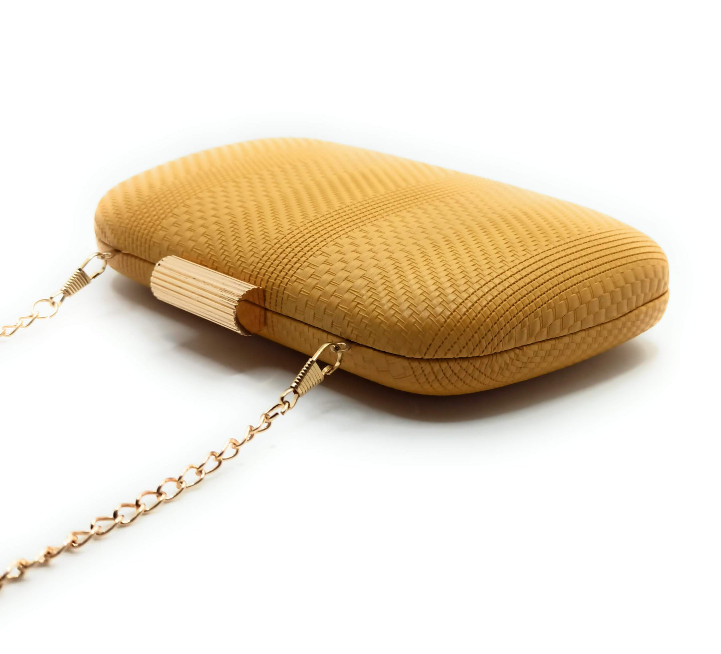 Cartera De Mano Bolso Fiesta · Trenzado Mostaza (última unidad!)