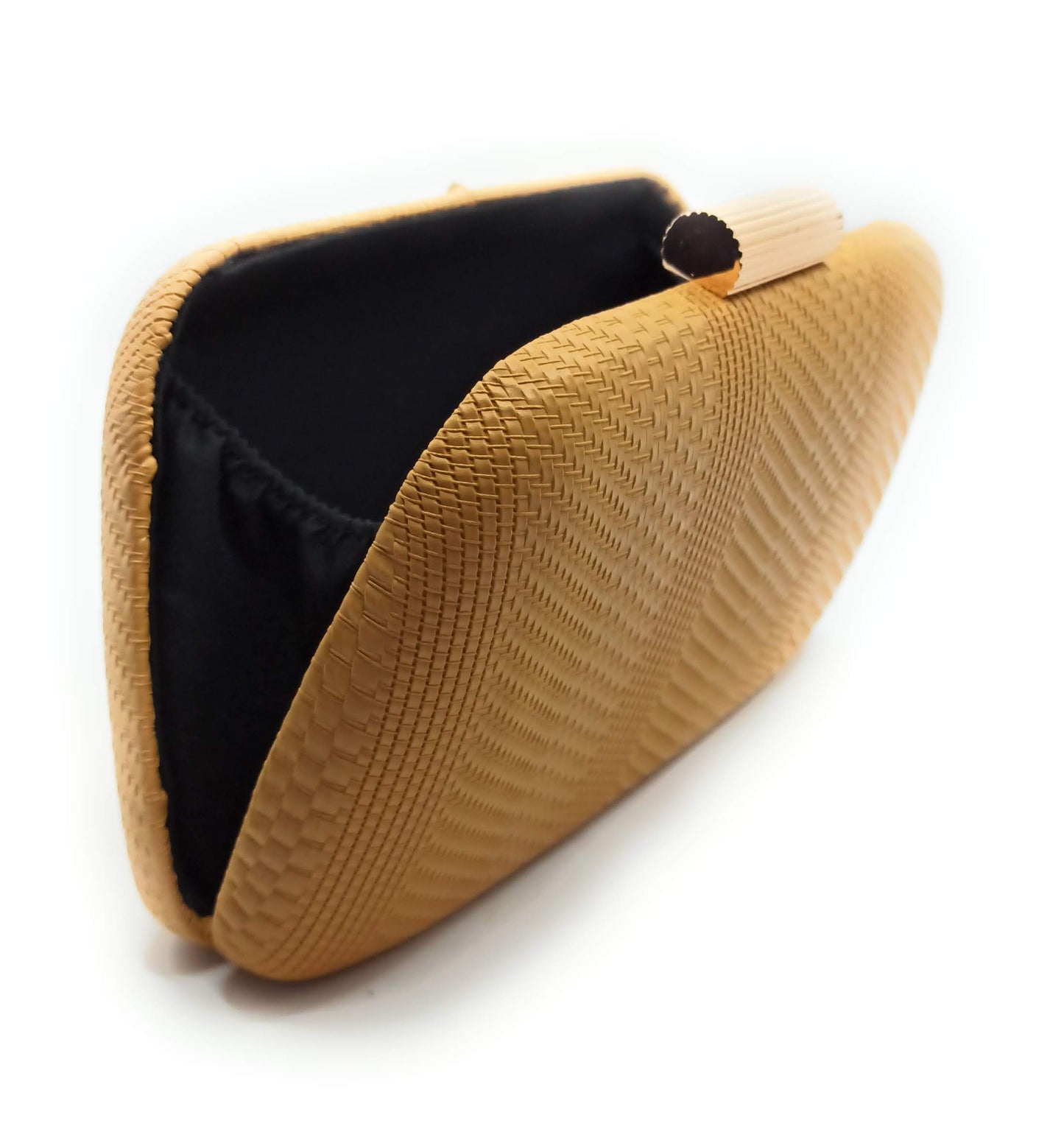 Cartera De Mano Bolso Fiesta · Trenzado Mostaza (última unidad!)