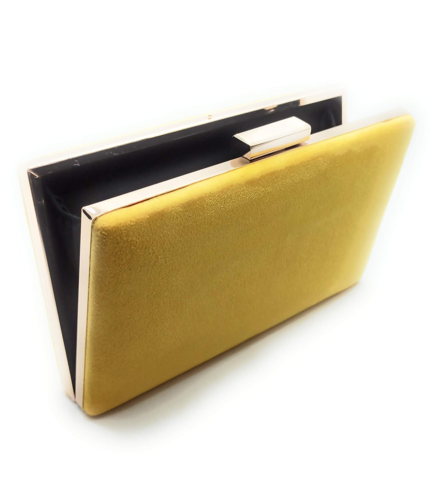 Cartera De Mano Bolso Fiesta Rectangular · Ante Amarillo