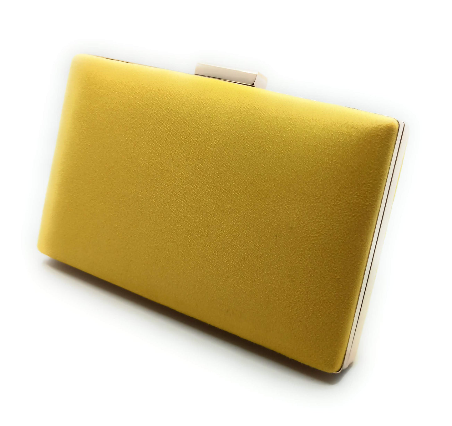 Cartera De Mano Bolso Fiesta Rectangular · Ante Amarillo