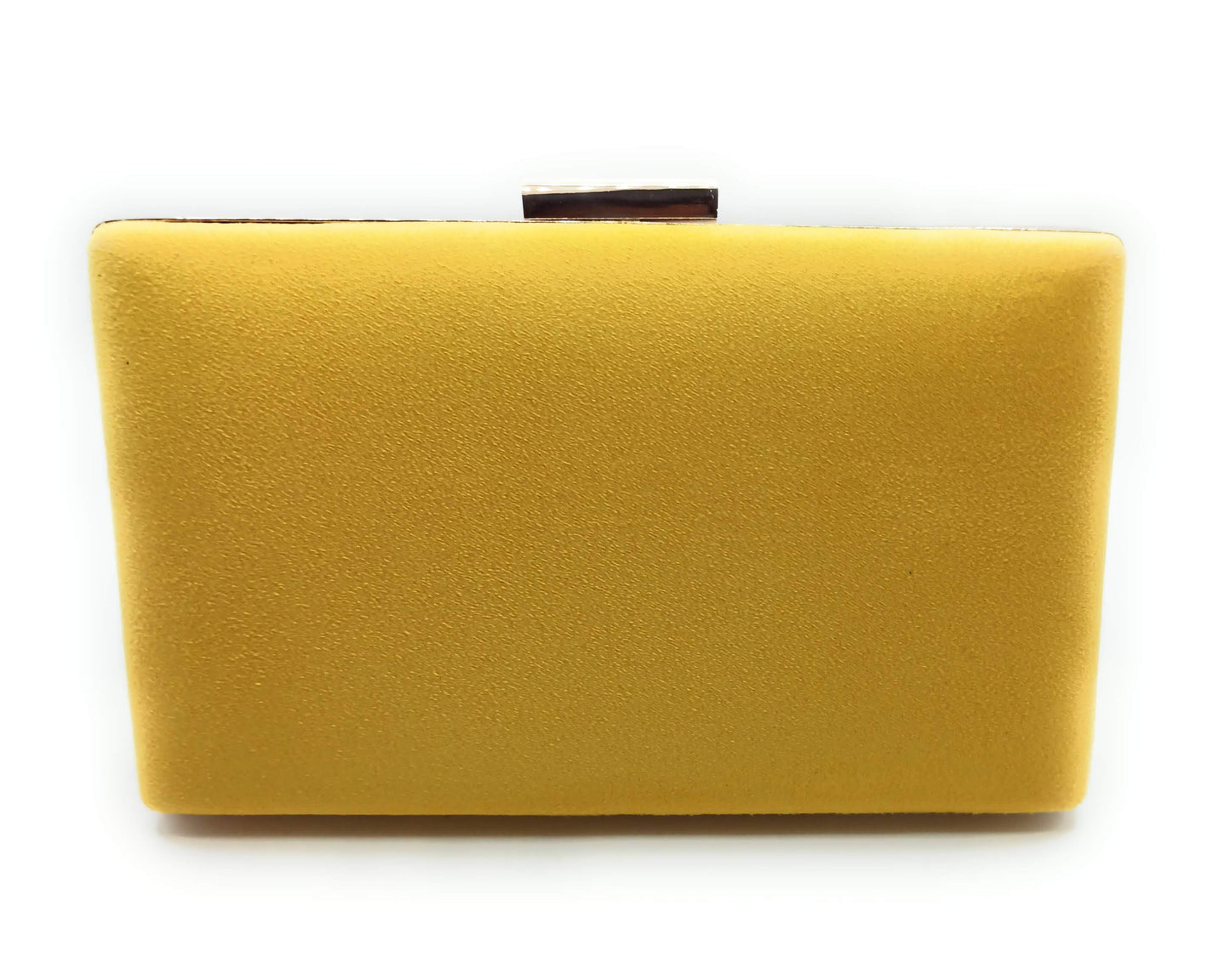 Cartera De Mano Bolso Fiesta Rectangular · Ante Amarillo