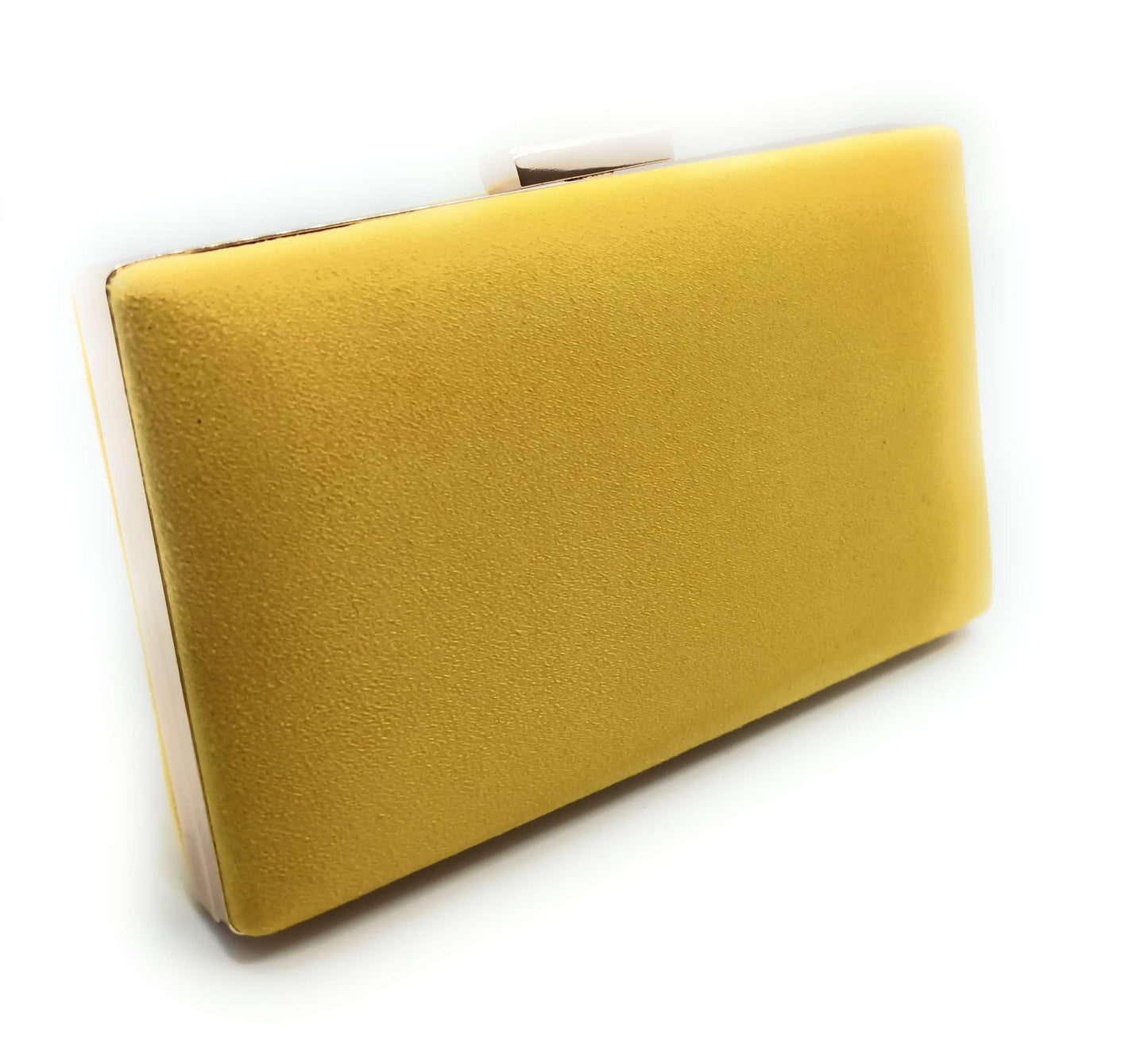 Cartera De Mano Bolso Fiesta Rectangular · Ante Amarillo