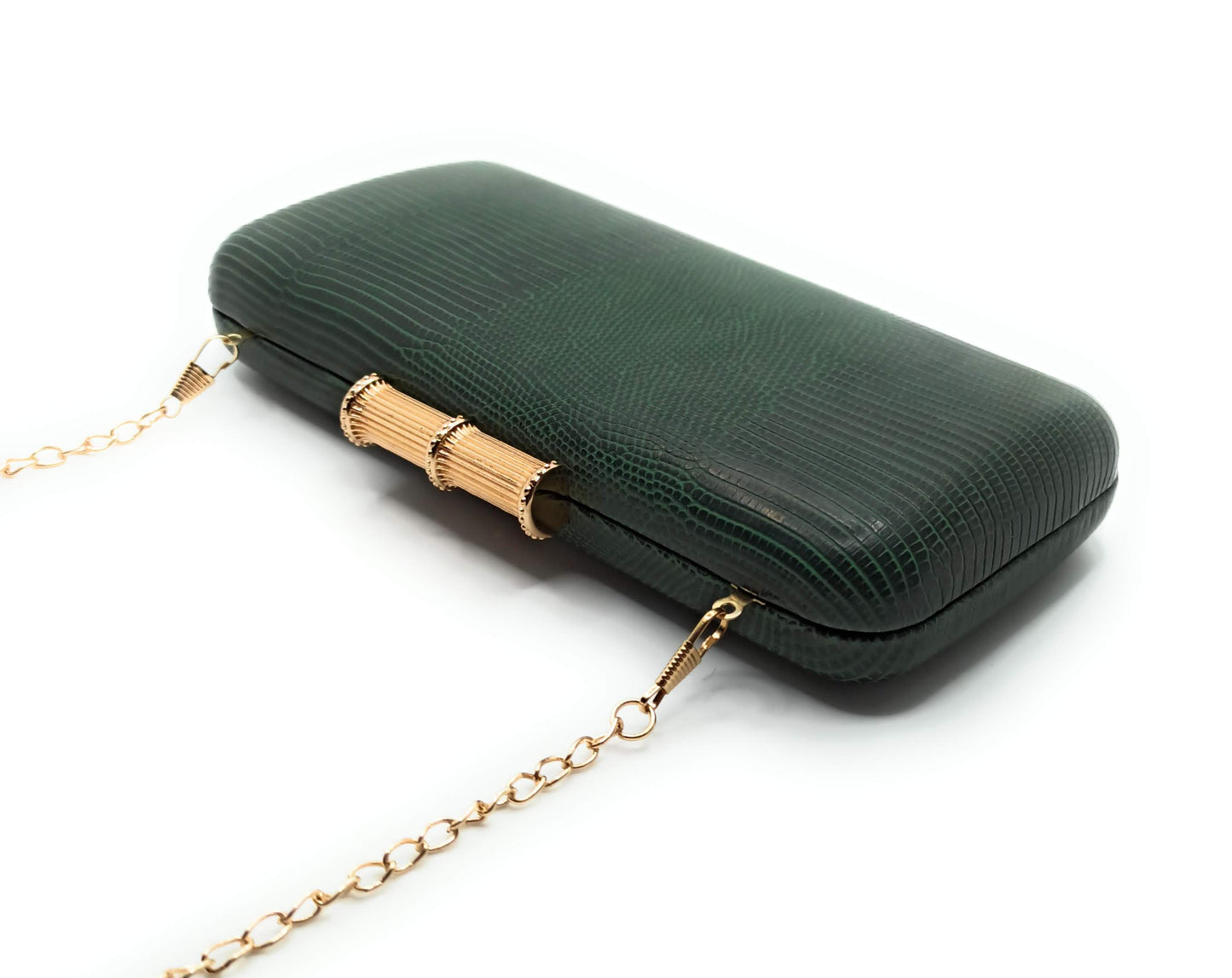 Cartera De Mano Bolso Fiesta Alargado · Bambú Verde