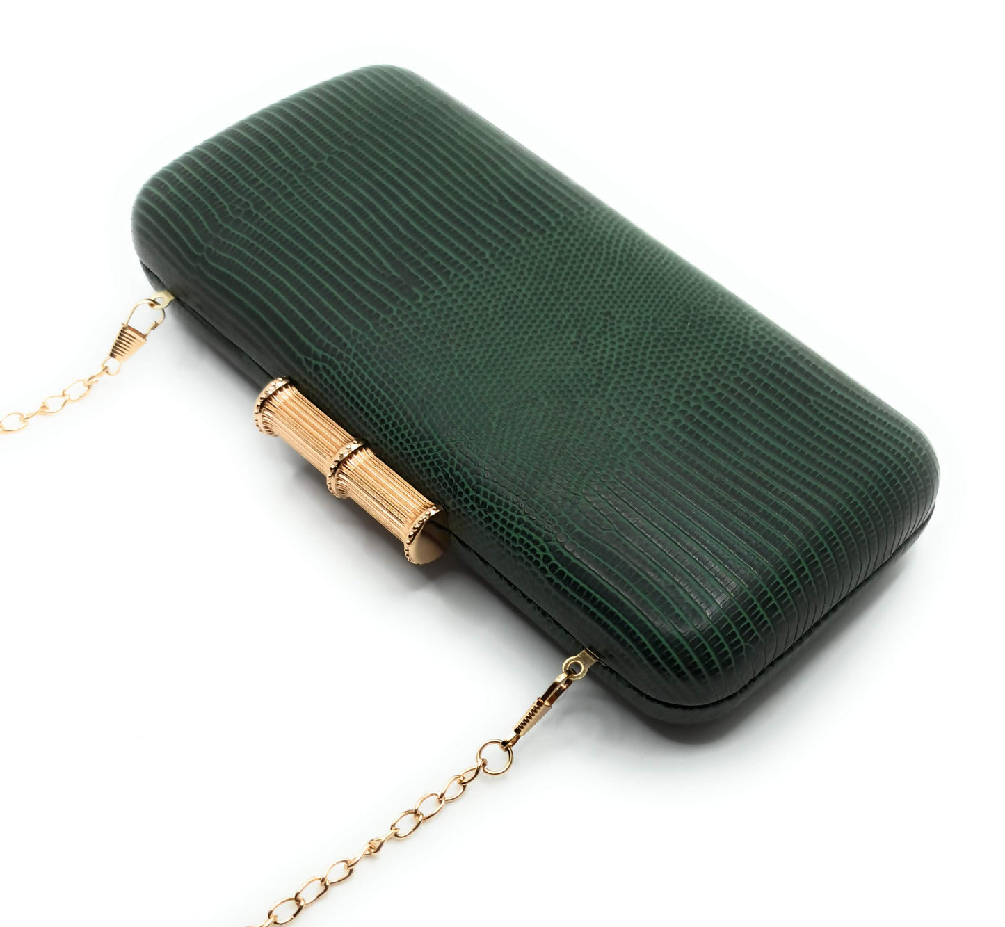 Cartera De Mano Bolso Fiesta Alargado · Bambú Verde