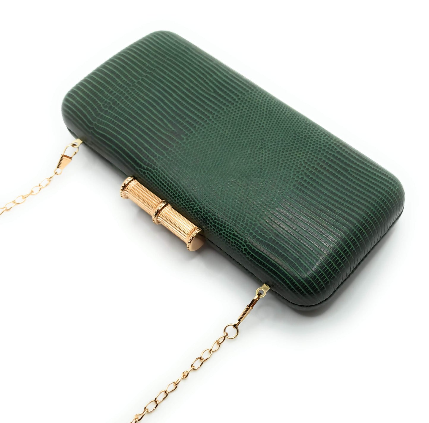 Cartera De Mano Bolso Fiesta Alargado · Bambú Verde