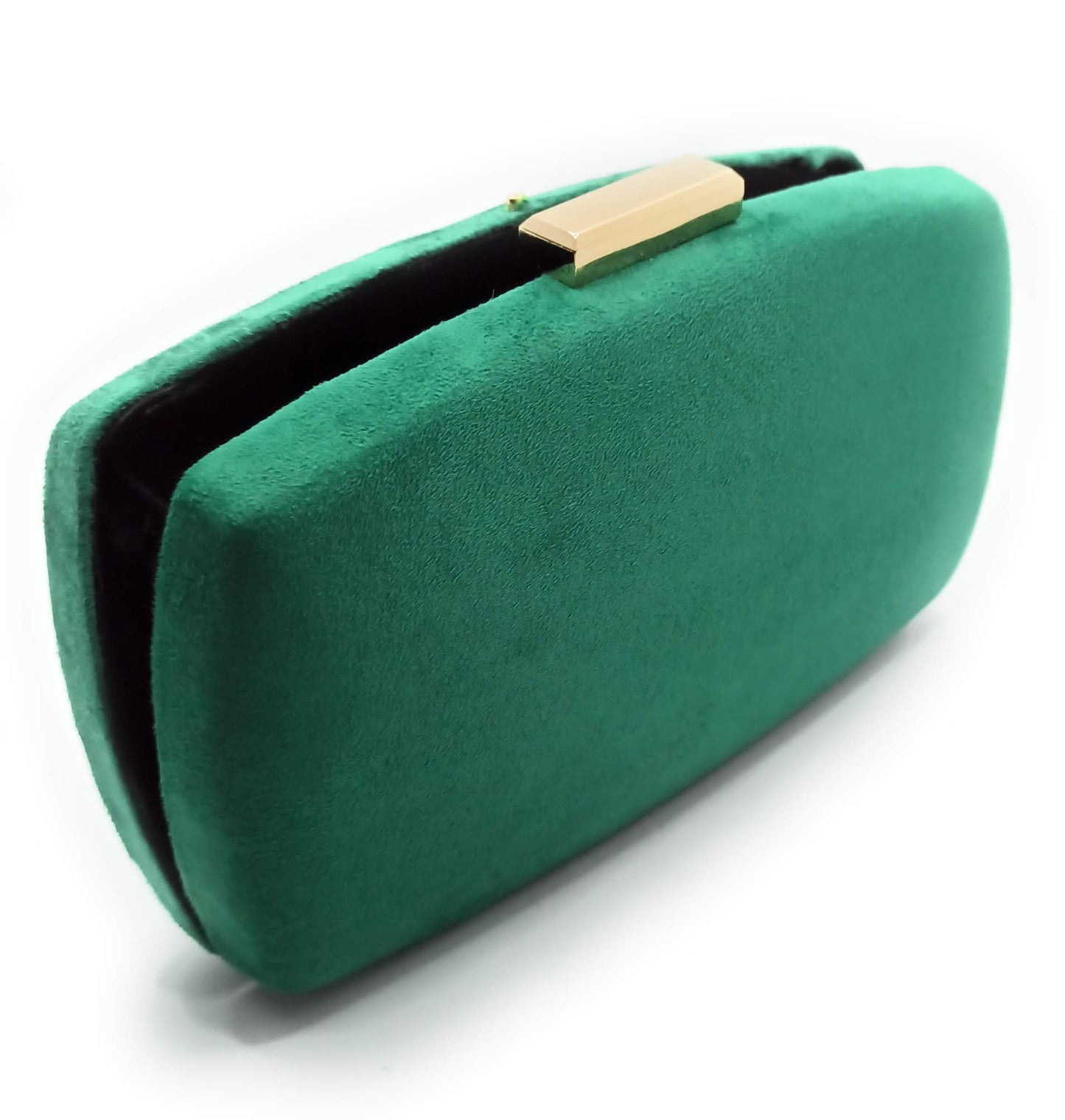 Cartera De Mano Bolso Fiesta · Ante Ovalado Verde Cesped