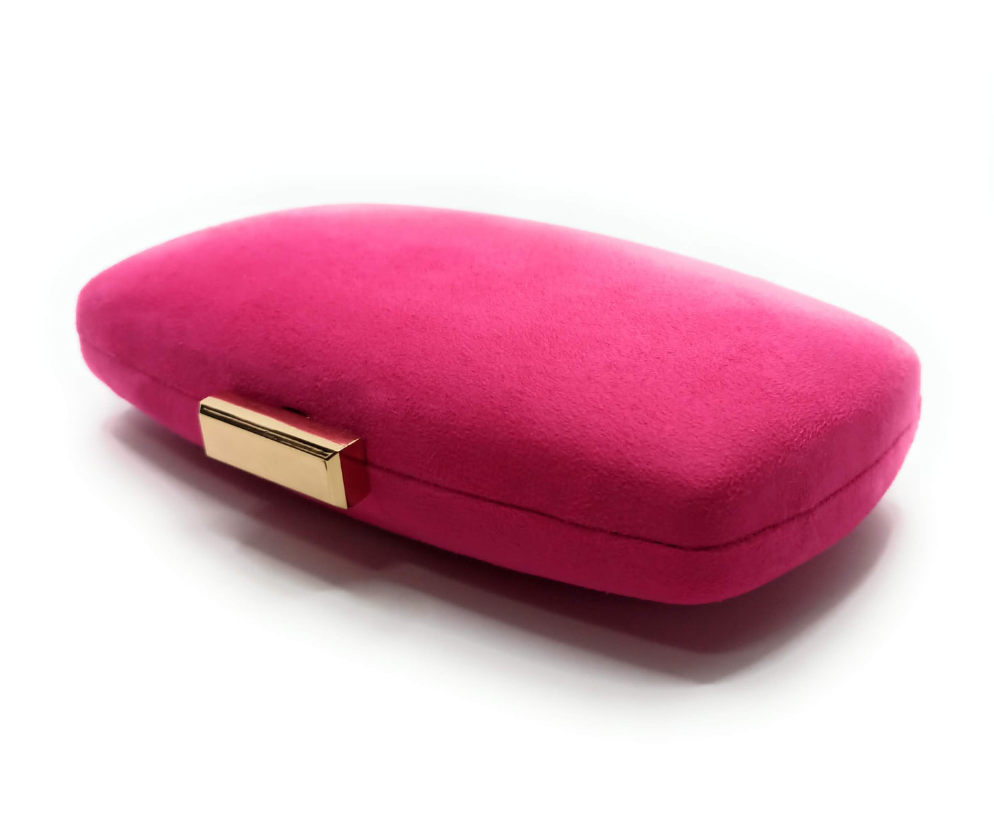 Cartera De Mano Bolso Fiesta · Ante Ovalado Fucsia