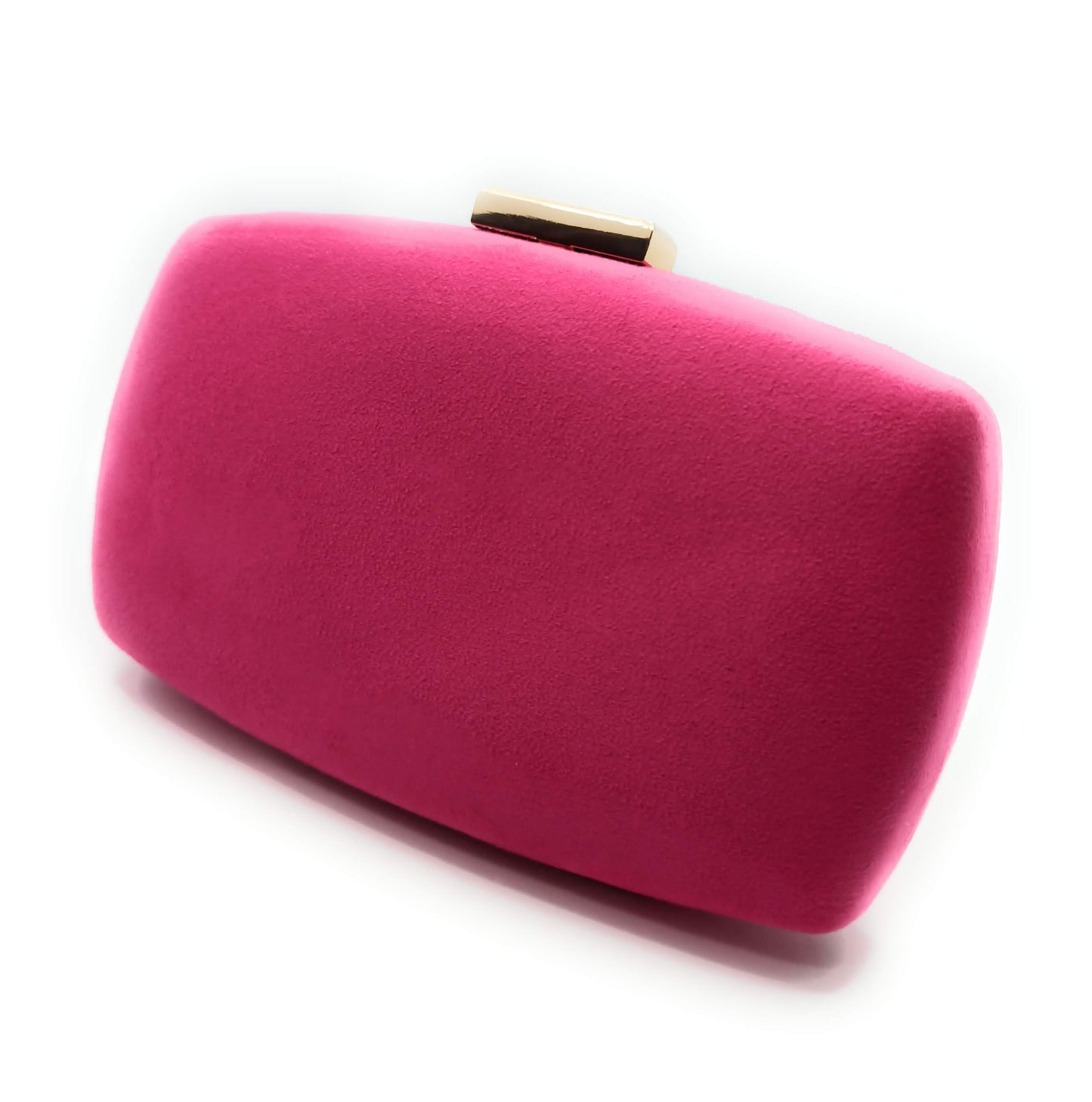 Cartera De Mano Bolso Fiesta · Ante Ovalado Fucsia