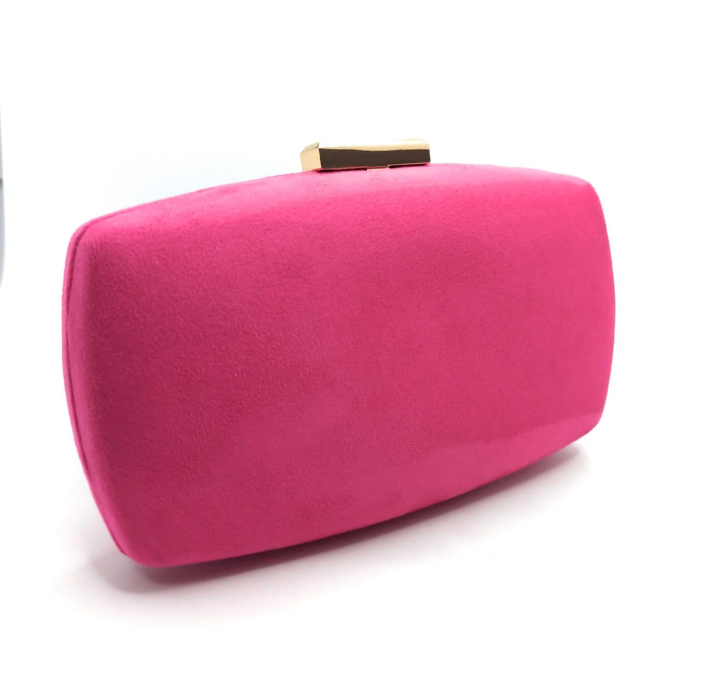 Cartera De Mano Bolso Fiesta · Ante Ovalado Fucsia