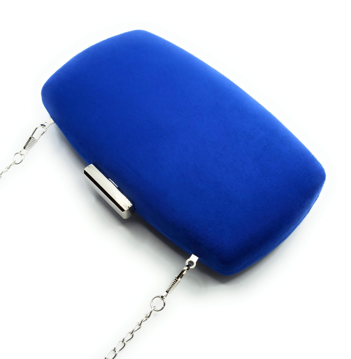 Cartera De Mano Bolso Fiesta · Ante Ovalado Azul Klein
