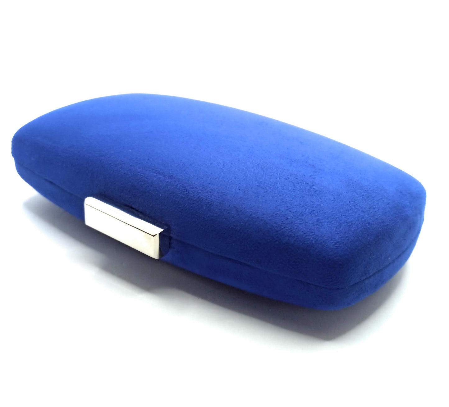 Cartera De Mano Bolso Fiesta · Ante Ovalado Azul Klein