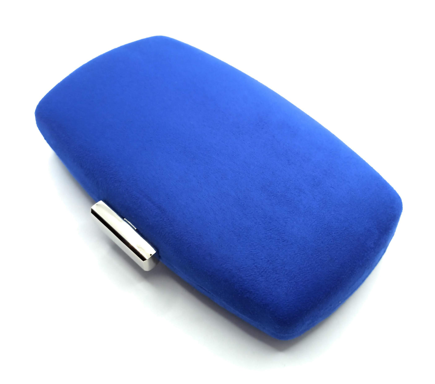 Cartera De Mano Bolso Fiesta · Ante Ovalado Azul Klein