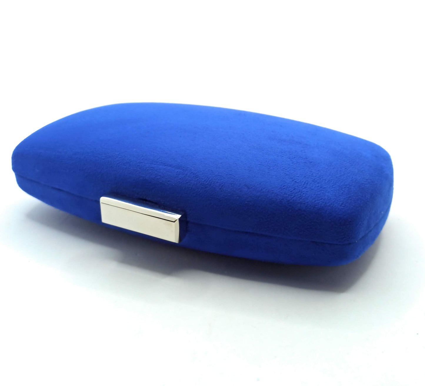 Cartera De Mano Bolso Fiesta · Ante Ovalado Azul Klein