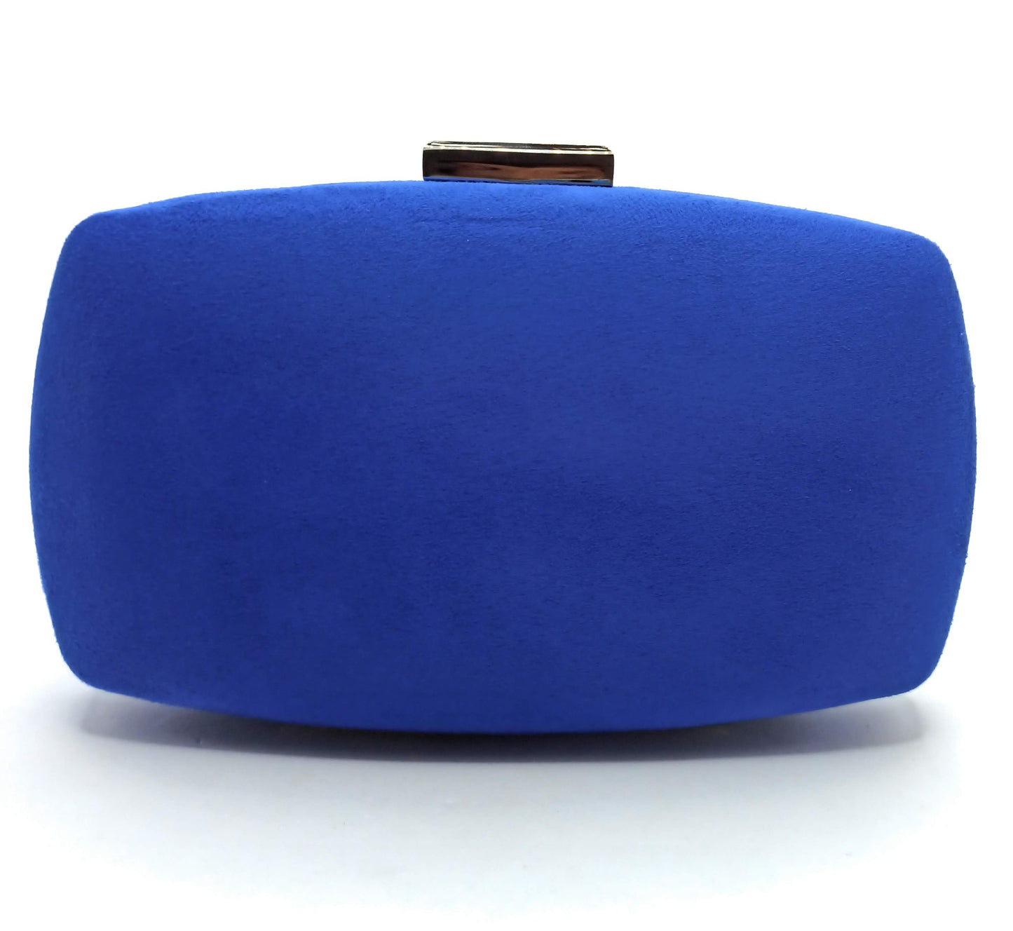 Cartera De Mano Bolso Fiesta · Ante Ovalado Azul Klein