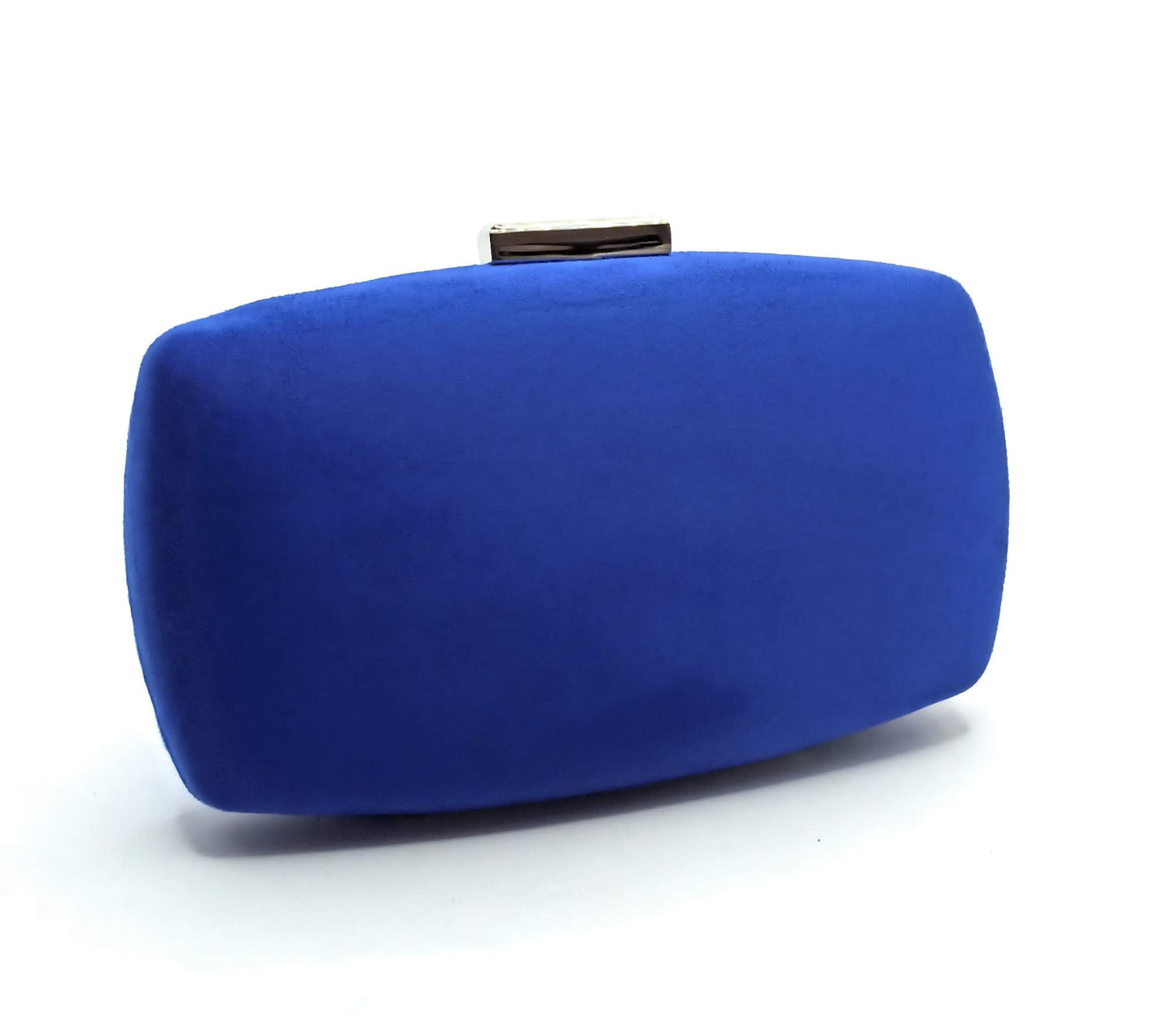 Cartera De Mano Bolso Fiesta · Ante Ovalado Azul Klein