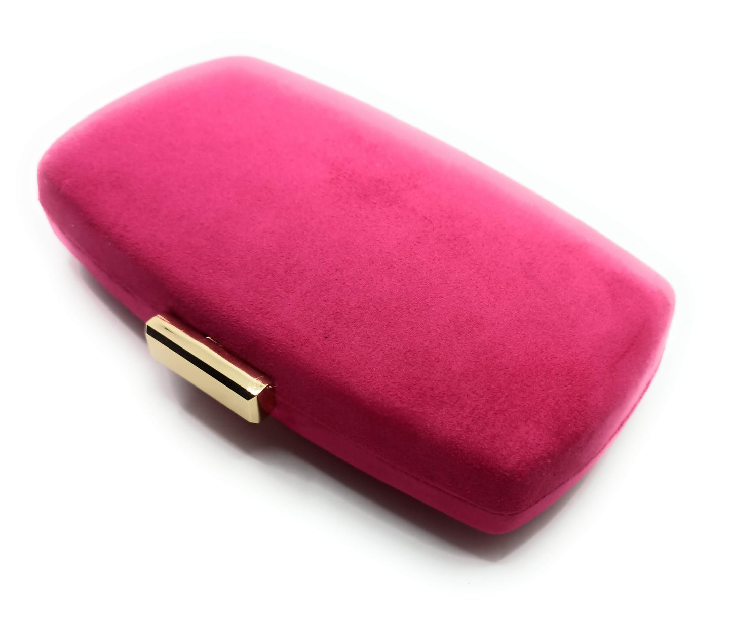 Cartera De Mano Bolso Fiesta · Ante Ovalado Fucsia