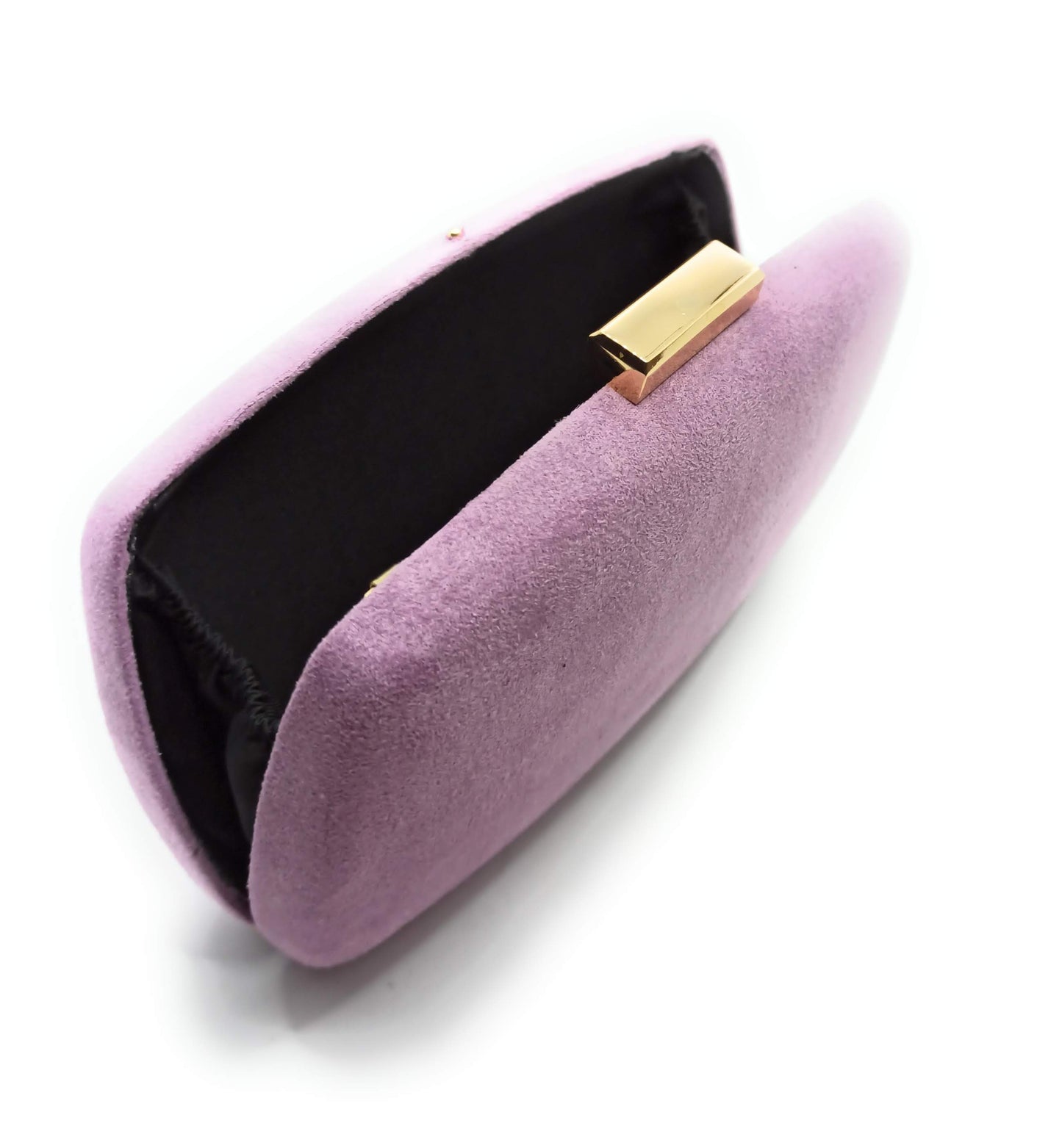 Cartera De Mano Bolso Fiesta · Ante Ovalado Lavanda (última unidad!)