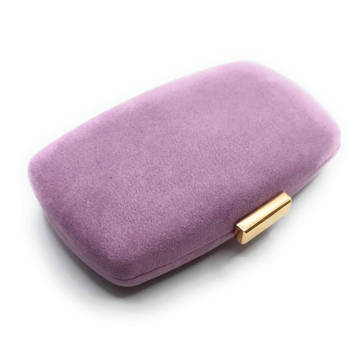 Cartera De Mano Bolso Fiesta · Ante Ovalado Lavanda (última unidad!)