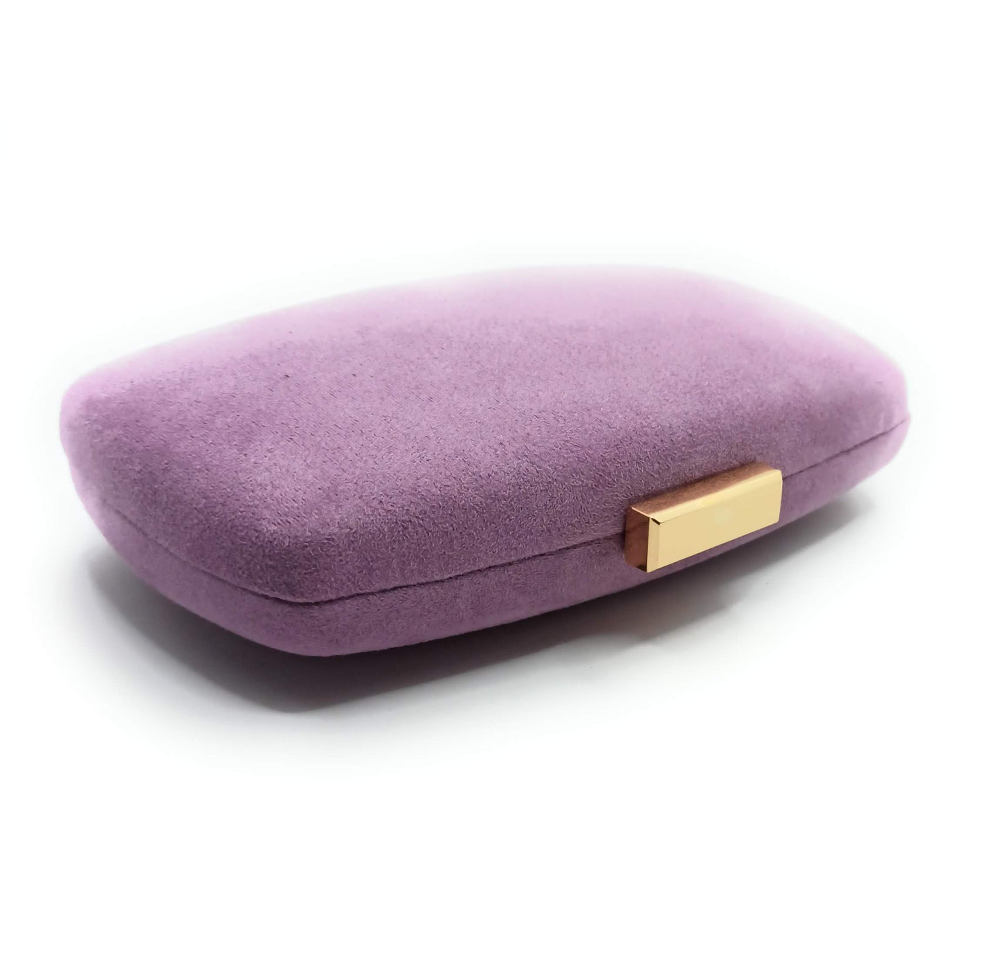 Cartera De Mano Bolso Fiesta · Ante Ovalado Lavanda (última unidad!)