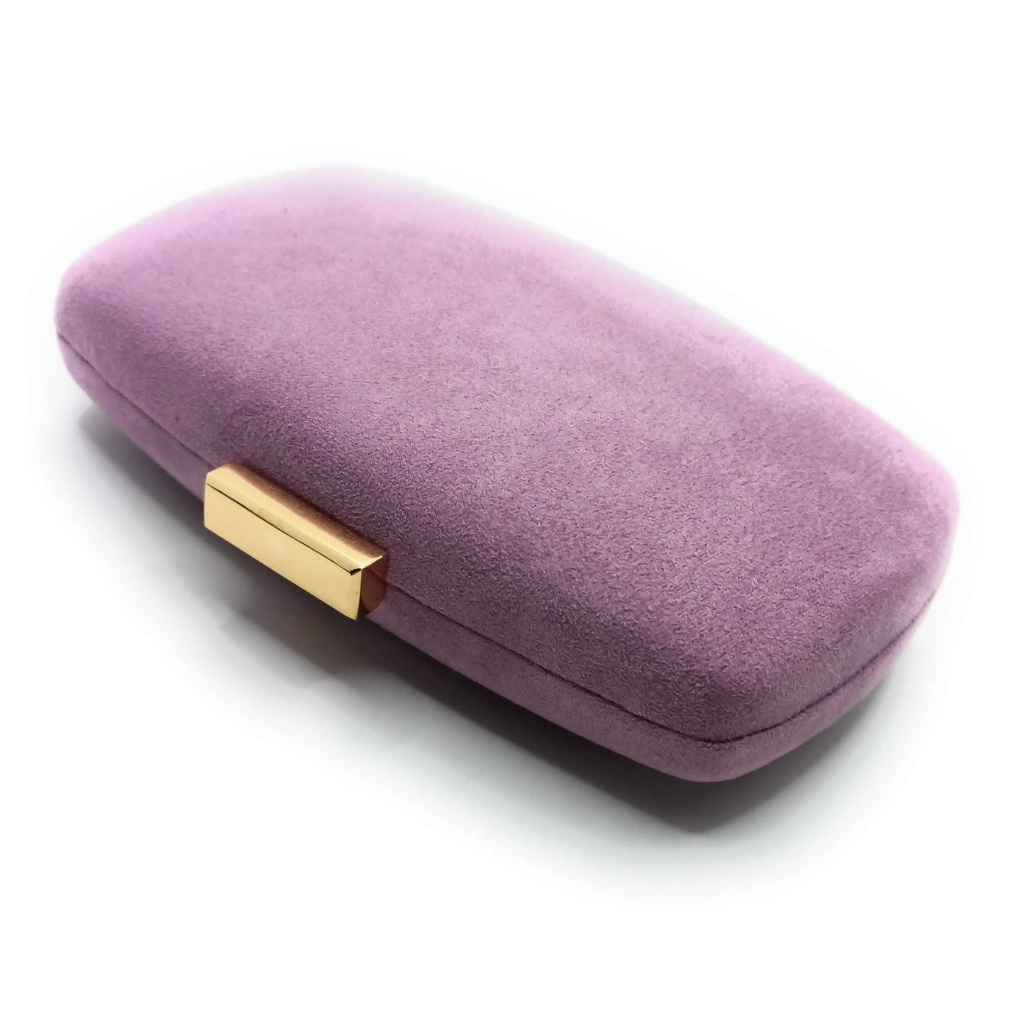 Cartera De Mano Bolso Fiesta · Ante Ovalado Lavanda (última unidad!)