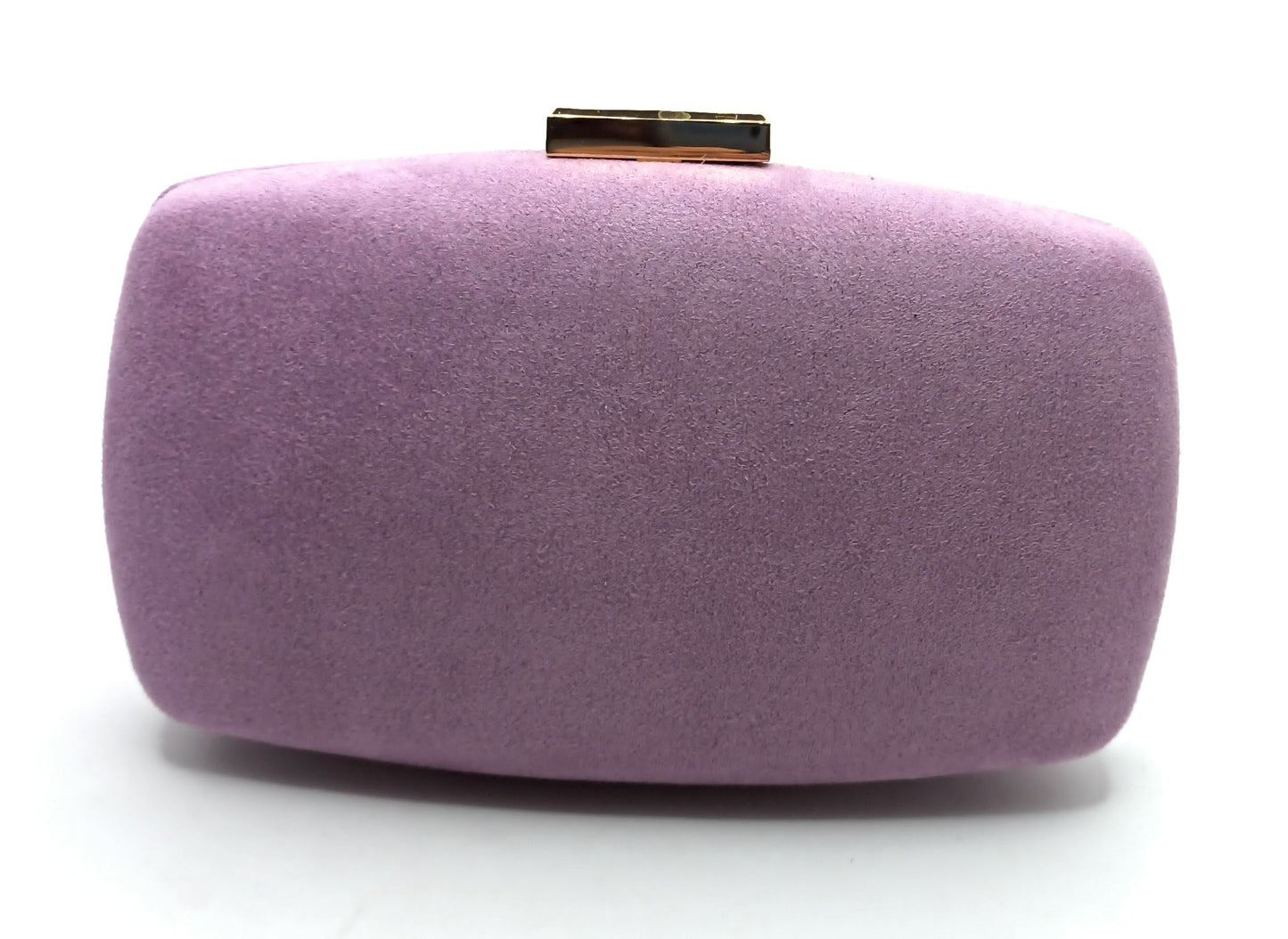 Cartera De Mano Bolso Fiesta · Ante Ovalado Lavanda (última unidad!)