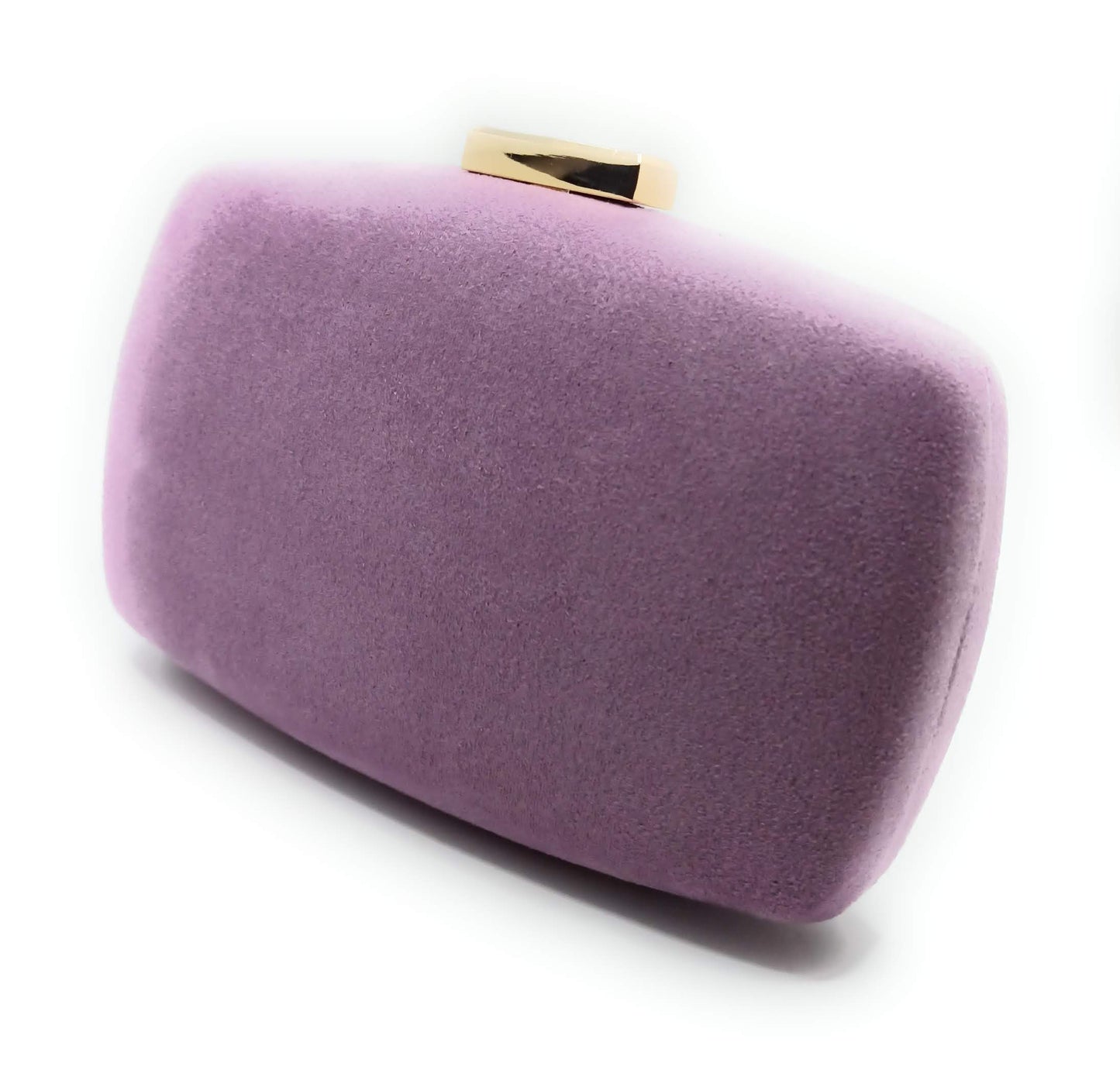 Cartera De Mano Bolso Fiesta · Ante Ovalado Lavanda (última unidad!)