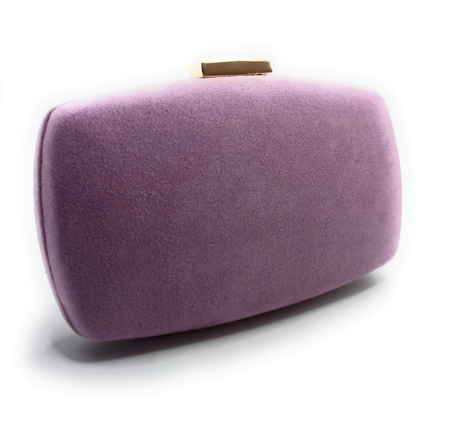 Cartera De Mano Bolso Fiesta · Ante Ovalado Lavanda (última unidad!)